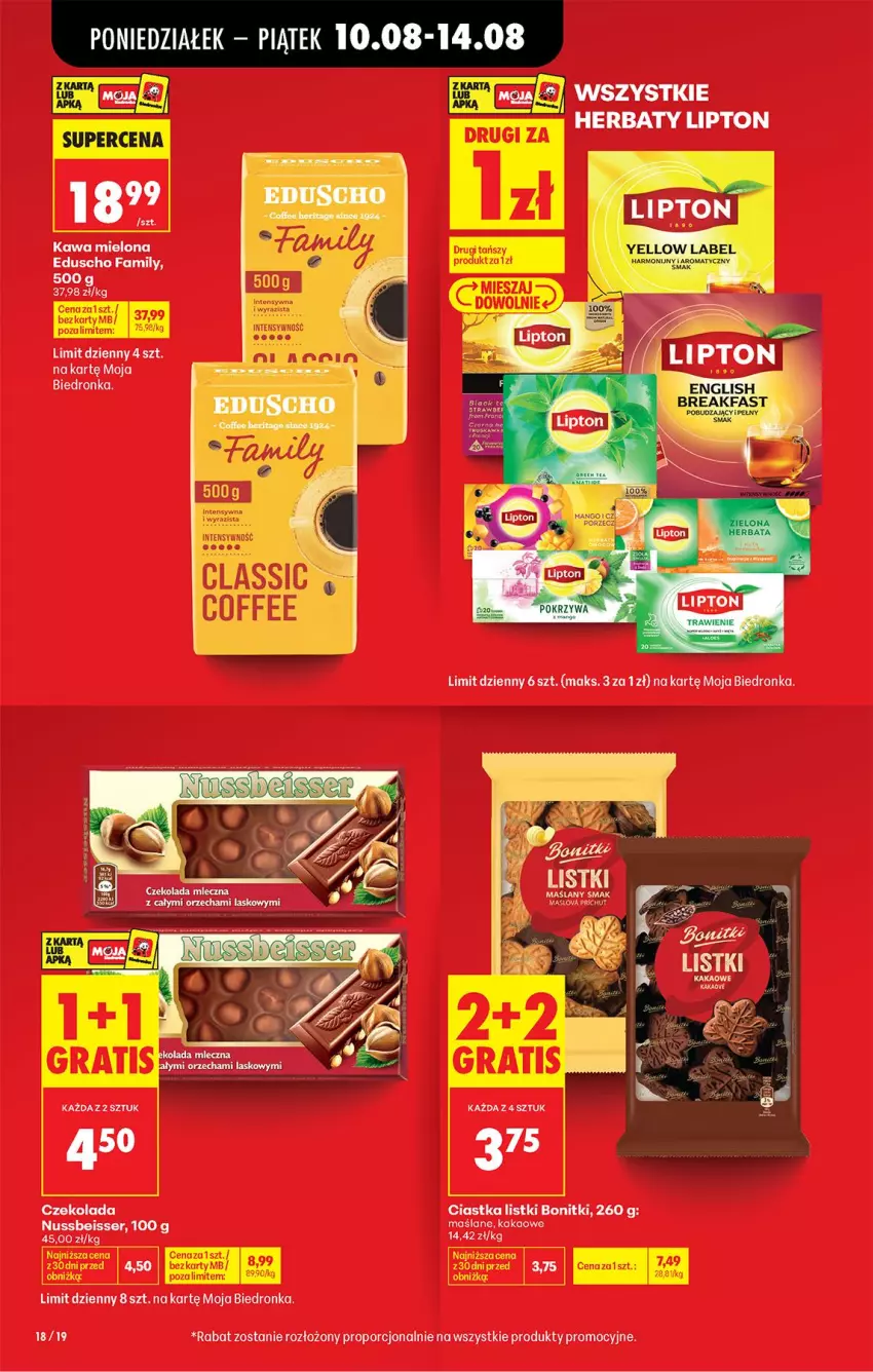 Gazetka promocyjna Biedronka - Od Poniedziałku - ważna 10.08 do 11.08.2026 - strona 20 - produkty: Czekolada, Fa, Kakao, Lipton, Por, Ser