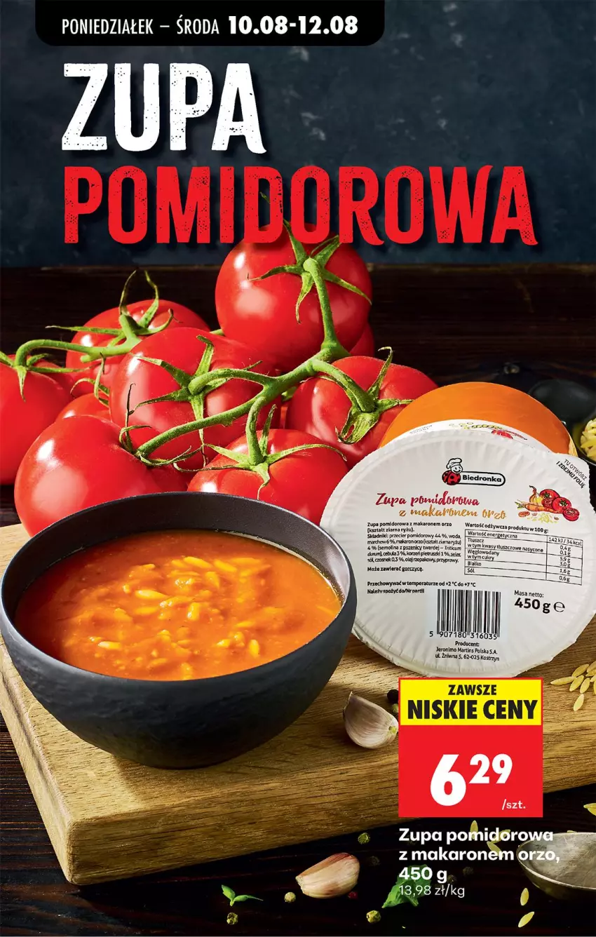 Gazetka promocyjna Biedronka - Od Poniedziałku - ważna 10.08 do 11.08.2026 - strona 34 - produkty: Cebula, Makaron, Ryż, Woda, Zupa, Zupa pomidorowa