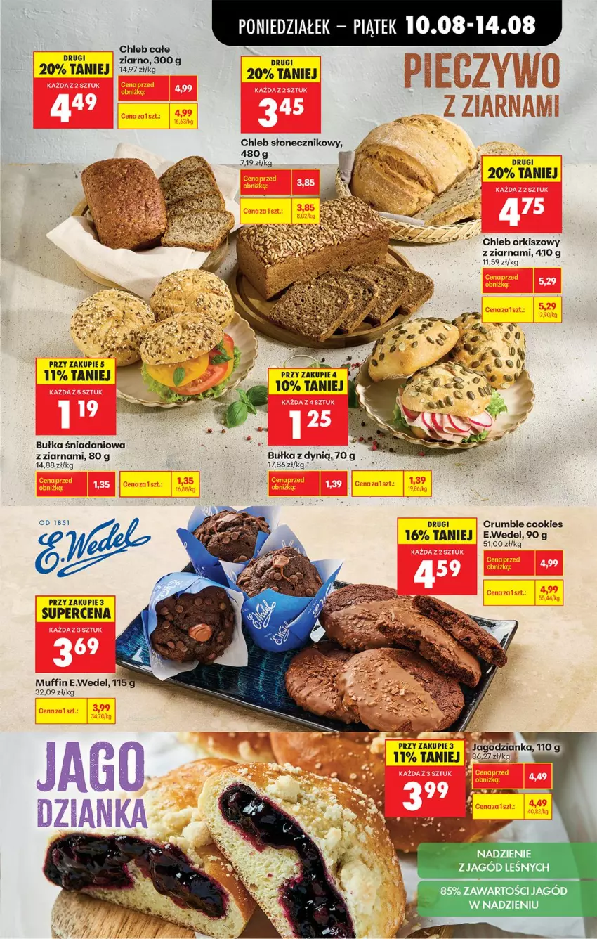 Gazetka promocyjna Biedronka - Od Poniedziałku - ważna 10.08 do 11.08.2026 - strona 41 - produkty: Bułka, Chleb, Danio, Dynią, Jagodzianka, Rum, Woda
