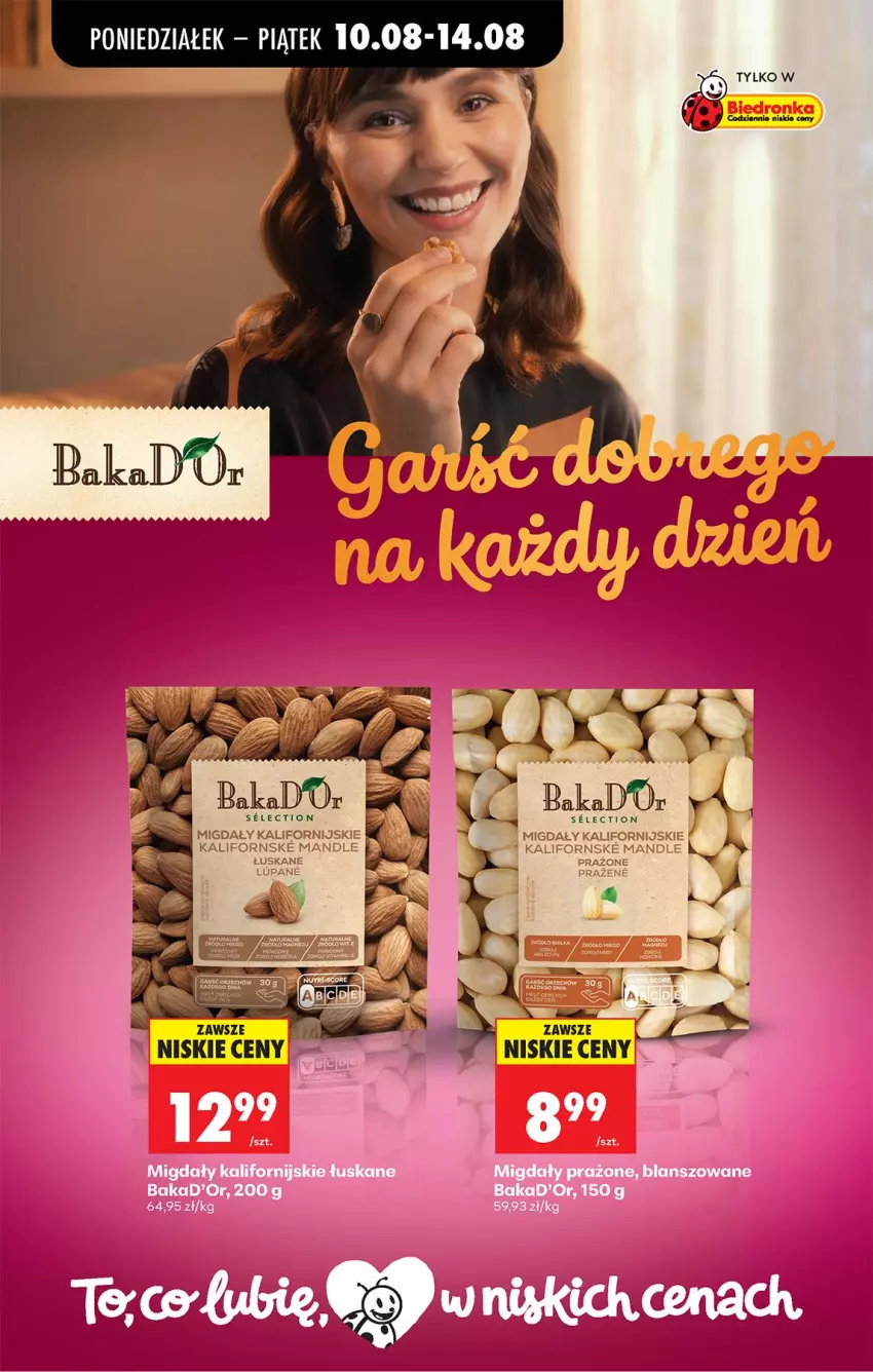 Gazetka promocyjna Biedronka - Od Poniedziałku - ważna 10.08 do 11.08.2026 - strona 46 - produkty: Migdały, Ser