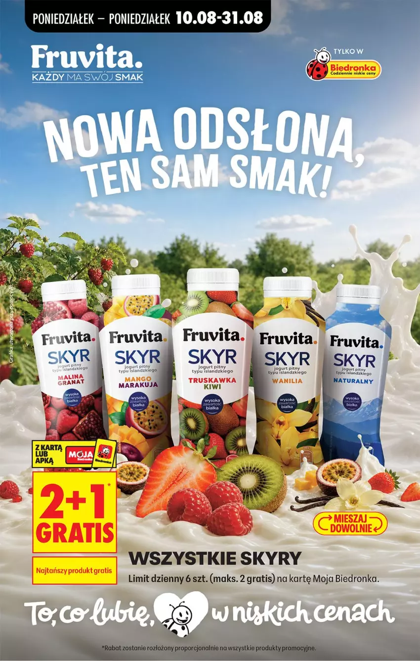 Gazetka promocyjna Biedronka - Od Poniedziałku - ważna 10.08 do 11.08.2026 - strona 52 - produkty: Gra, Isla, Jogurt, Jogurt pitny, Kiwi, Mango, Sok