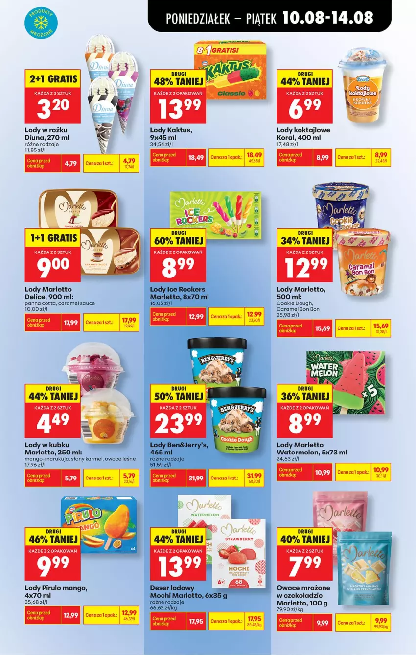 Gazetka promocyjna Biedronka - Od Poniedziałku - ważna 10.08 do 11.08.2026 - strona 57 - produkty: Kaktus, Lody, Mango, Melon, Owoce, Panna cotta, Por