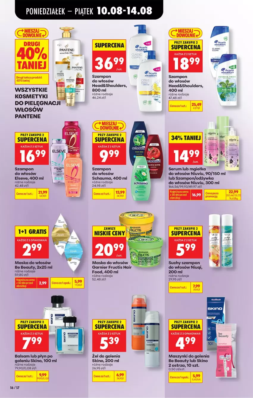 Gazetka promocyjna Biedronka - Od Poniedziałku - ważna 10.08 do 11.08.2026 - strona 76 - produkty: Be Be, Elseve, Fa, Fructis, Garnier, Gra, Maska, Maska do włosów, Odżywka, Pantene, Rum, Schauma, Ser, Serum, Suchy szampon, Szampon