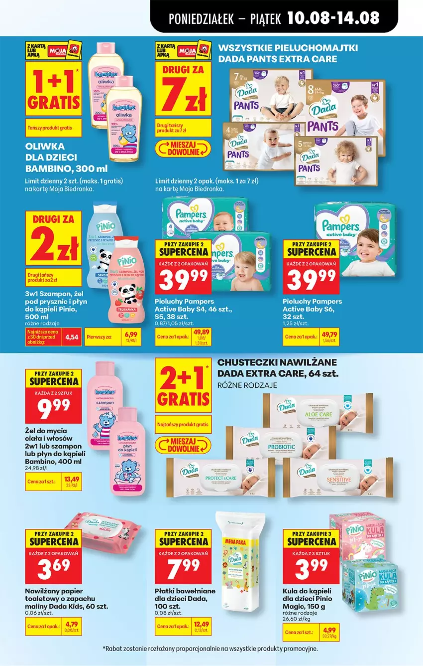 Gazetka promocyjna Biedronka - Od Poniedziałku - ważna 10.08 do 11.08.2026 - strona 81 - produkty: Chusteczki, Dada, Dzieci, Fa, Kula do kąpieli, Maliny, Nawilżany papier, Papier, Płyn do kąpieli, Por, Szampon