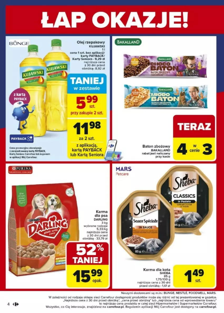 Gazetka promocyjna Carrefour - ważna 02.01 do 04.01.2025 - strona 6 - produkty: Bakalland, Baton, Kujawski, Mars, Olej, Olej rzepakowy