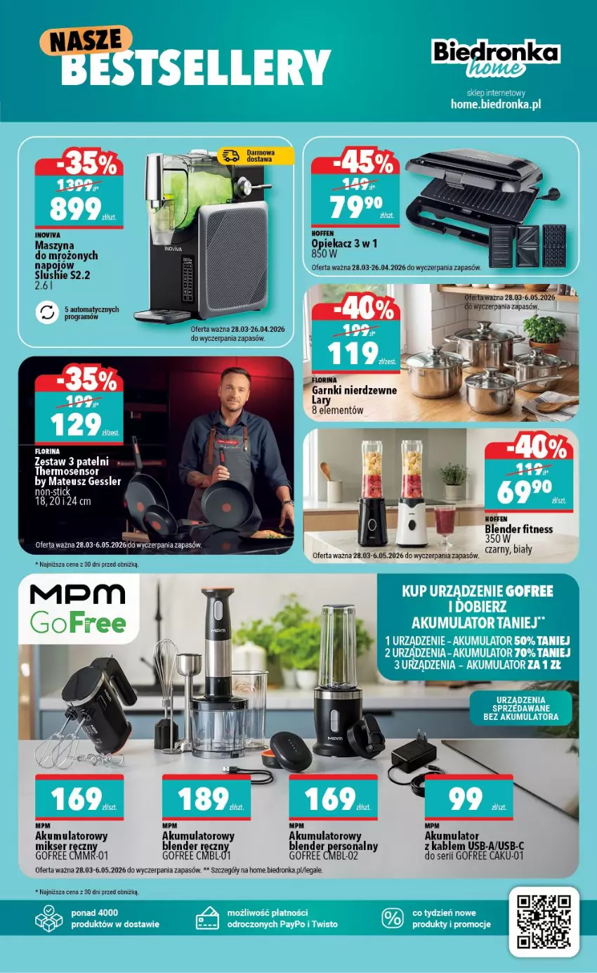Gazetka promocyjna Biedronka - Home - ważna 28.03 do 04.04.2026 - strona 5 - produkty: Akumulator, Blender, Gra, Mikser, Ser, Szyna