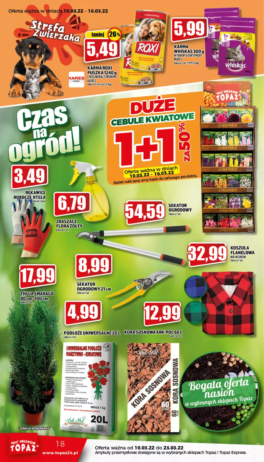 Gazetka promocyjna Topaz - Gazetka - ważna 10.03 do 16.03.2022 - strona 18 - produkty: Kosz, Koszula, LG, Mars, Sos, Top, Whiskas