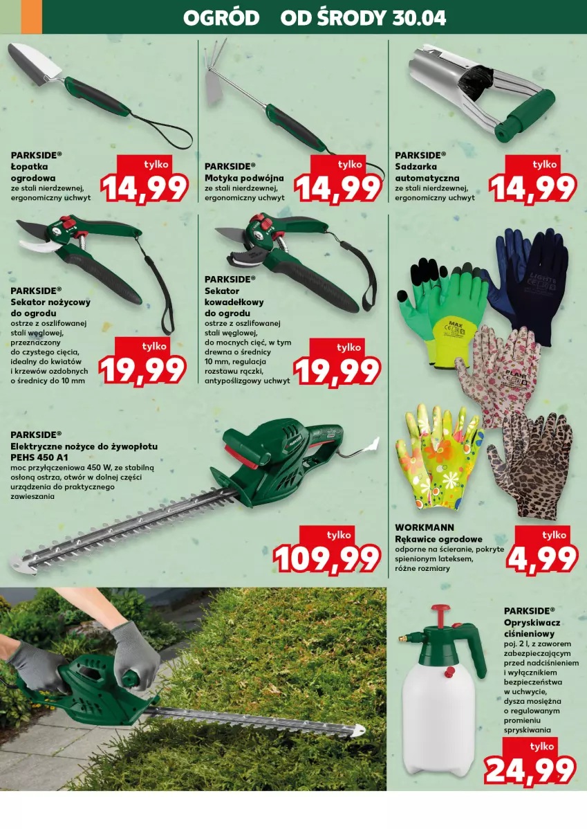 Gazetka promocyjna Kaufland - Kaufland - ważna 03.05 do 07.05.2025 - strona 18 - produkty: Noż, Nożyce, Ogród, Parkside, Piec, Por, Rękawice, Sekator