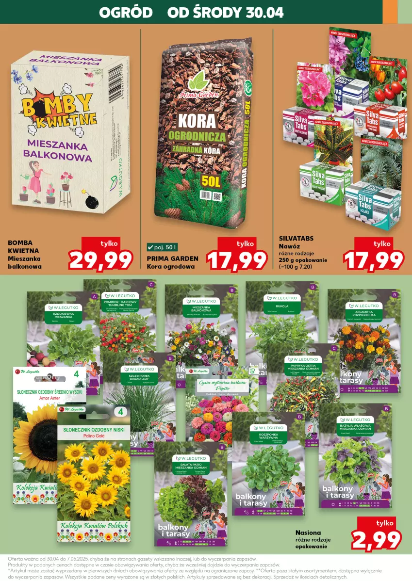 Gazetka promocyjna Kaufland - Kaufland - ważna 03.05 do 07.05.2025 - strona 21 - produkty: Bazyl, Bazylia, Kora ogrodowa, Nawóz, Ogród, Papryka, Prima, Roszponka, Rukola, Sałat