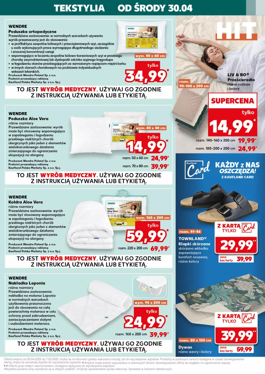 Gazetka promocyjna Kaufland - Kaufland - ważna 03.05 do 07.05.2025 - strona 5 - produkty: Aloe vera, Gra, Gry, Inka, Klapki, Kołdra, Materac, Poduszka, Tera, Top, Wagi