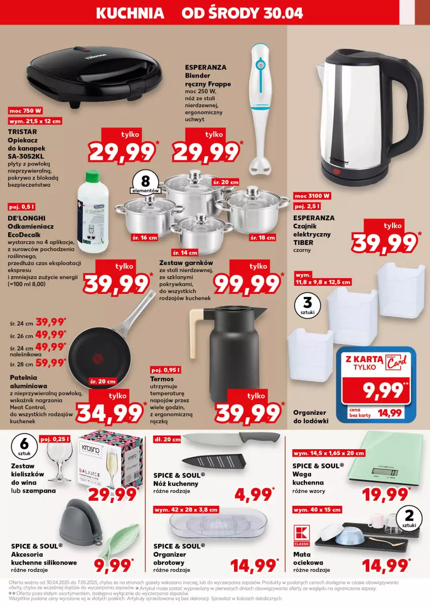 Gazetka promocyjna Kaufland - Kaufland - ważna 03.05 do 07.05.2025 - strona 7 - produkty: Blender, Blender ręczny, Control, Czajnik, Kuchnia, Odkamieniacz, Opiekacz do kanapek, Organizer, Patelnia, Piec, Pokrywa, Termos, Waga