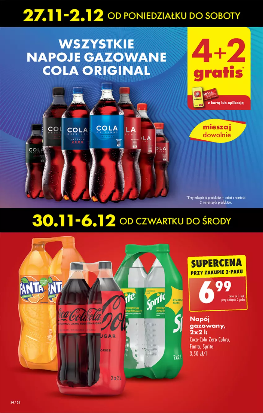 Gazetka promocyjna Biedronka - Od czwartku - ważna 30.11 do 06.12.2023 - strona 56 - produkty: Coca-Cola, Fa, Fanta, Napój, Napój gazowany, Sprite