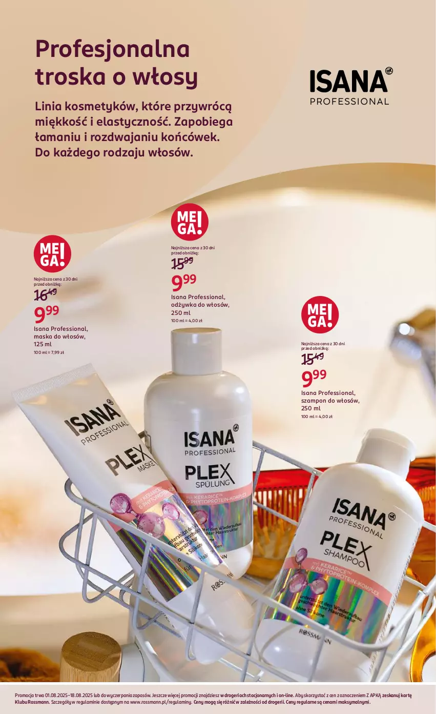 Gazetka promocyjna Rossmann - 1 sierpnia - ważna 01.08 do 18.08.2025 - strona 2 - produkty: Isana, Maska, Maska do włosów, Odżywka, Szampon