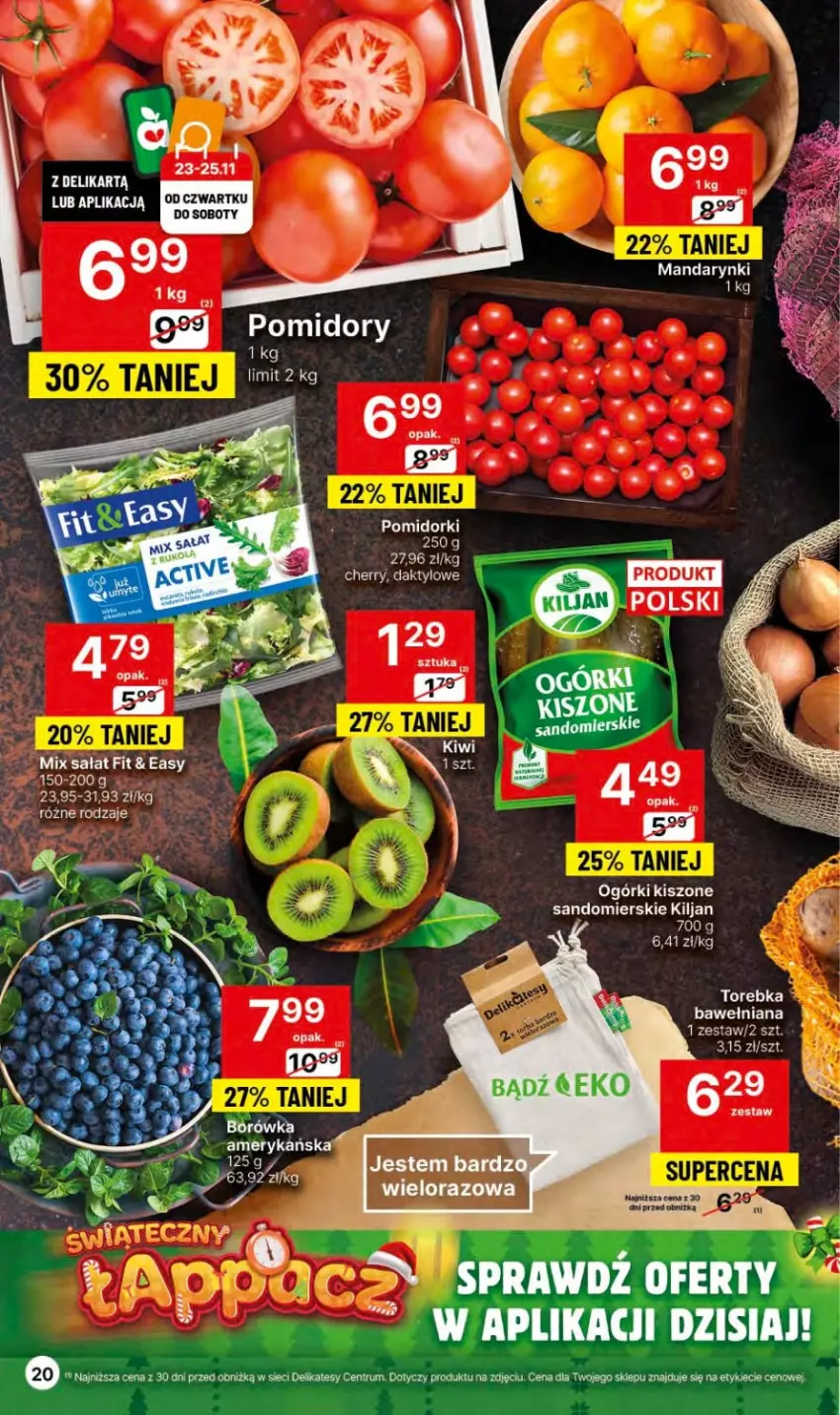 Gazetka promocyjna Delikatesy Centrum - Gazetka DC46 czw-sr - ważna 23.11 do 29.11.2023 - strona 20 - produkty: Borówka, Pomidory, Rum, Sałat