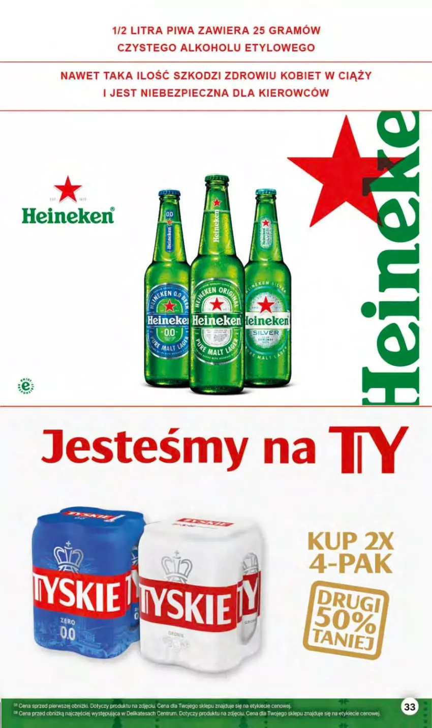 Gazetka promocyjna Delikatesy Centrum - Gazetka DC46 czw-sr - ważna 23.11 do 29.11.2023 - strona 33 - produkty: Gra, Heineken, Piec, Piwa