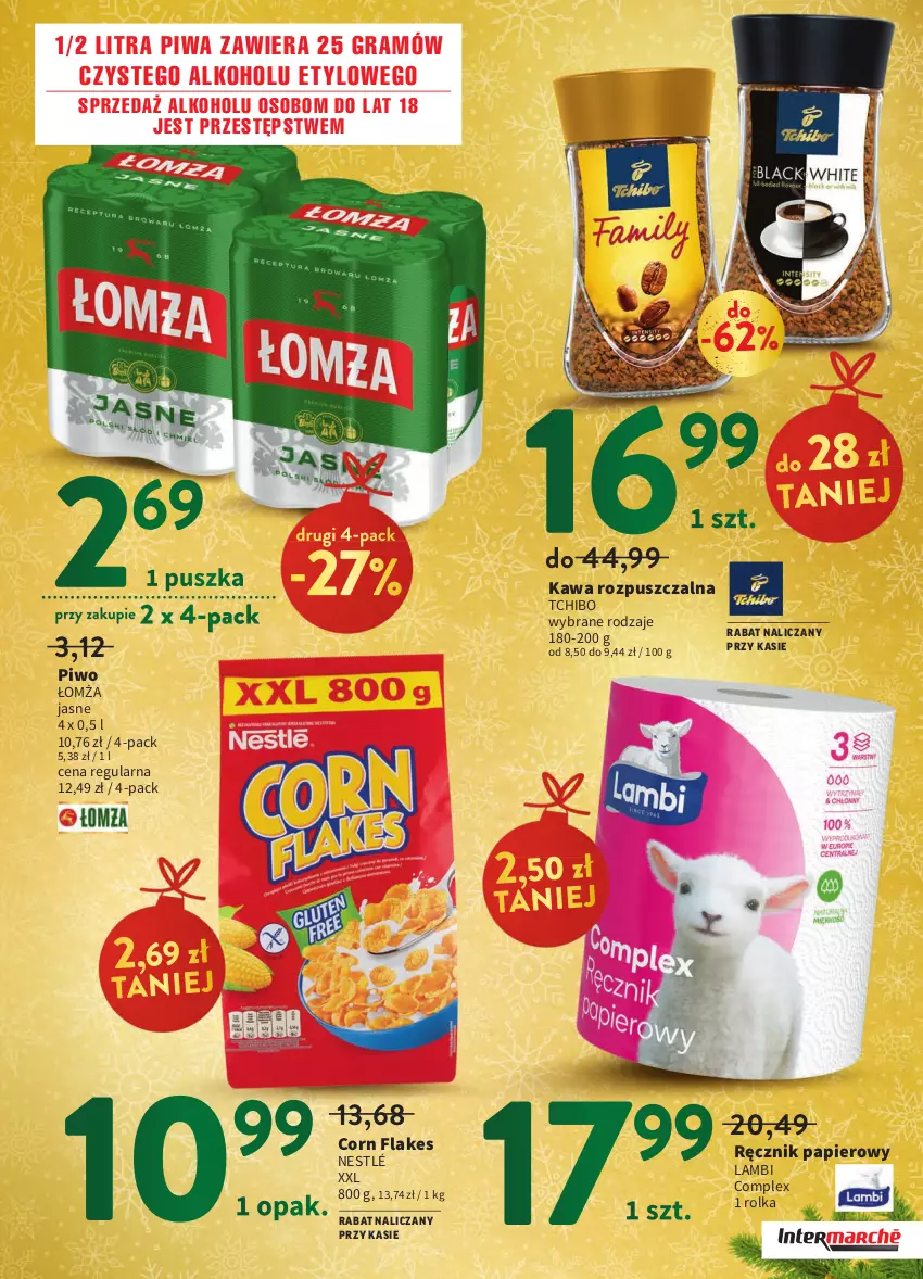 Gazetka promocyjna Intermarche - Gazetka Intermarche - ważna 08.12 do 14.12.2022 - strona 15 - produkty: Corn flakes, Gra, Kawa, Kawa rozpuszczalna, Nestlé, Papier, Piwa, Piwo, Ręcznik, Tchibo