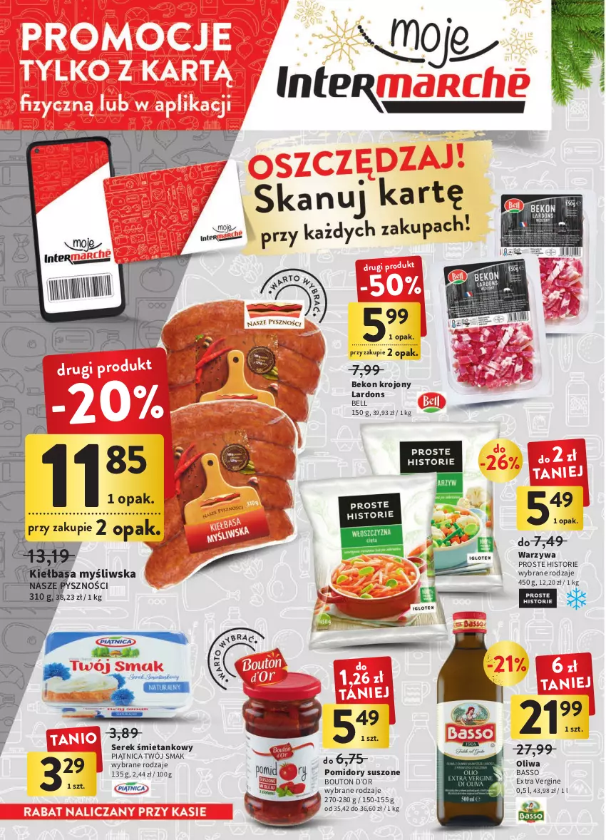 Gazetka promocyjna Intermarche - Gazetka Intermarche - ważna 08.12 do 14.12.2022 - strona 16 - produkty: Beko, Bell, Gin, Kiełbasa, Oliwa, Piątnica, Pomidory, Ser, Serek, Twój Smak, Warzywa