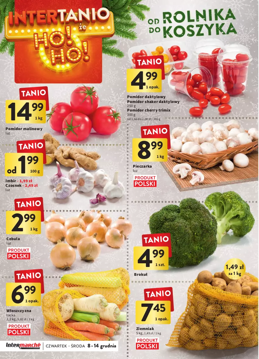 Gazetka promocyjna Intermarche - Gazetka Intermarche - ważna 08.12 do 14.12.2022 - strona 22 - produkty: Cebula, Czosnek, Imbir, Piec, Pieczarka, Pomidor malinowy