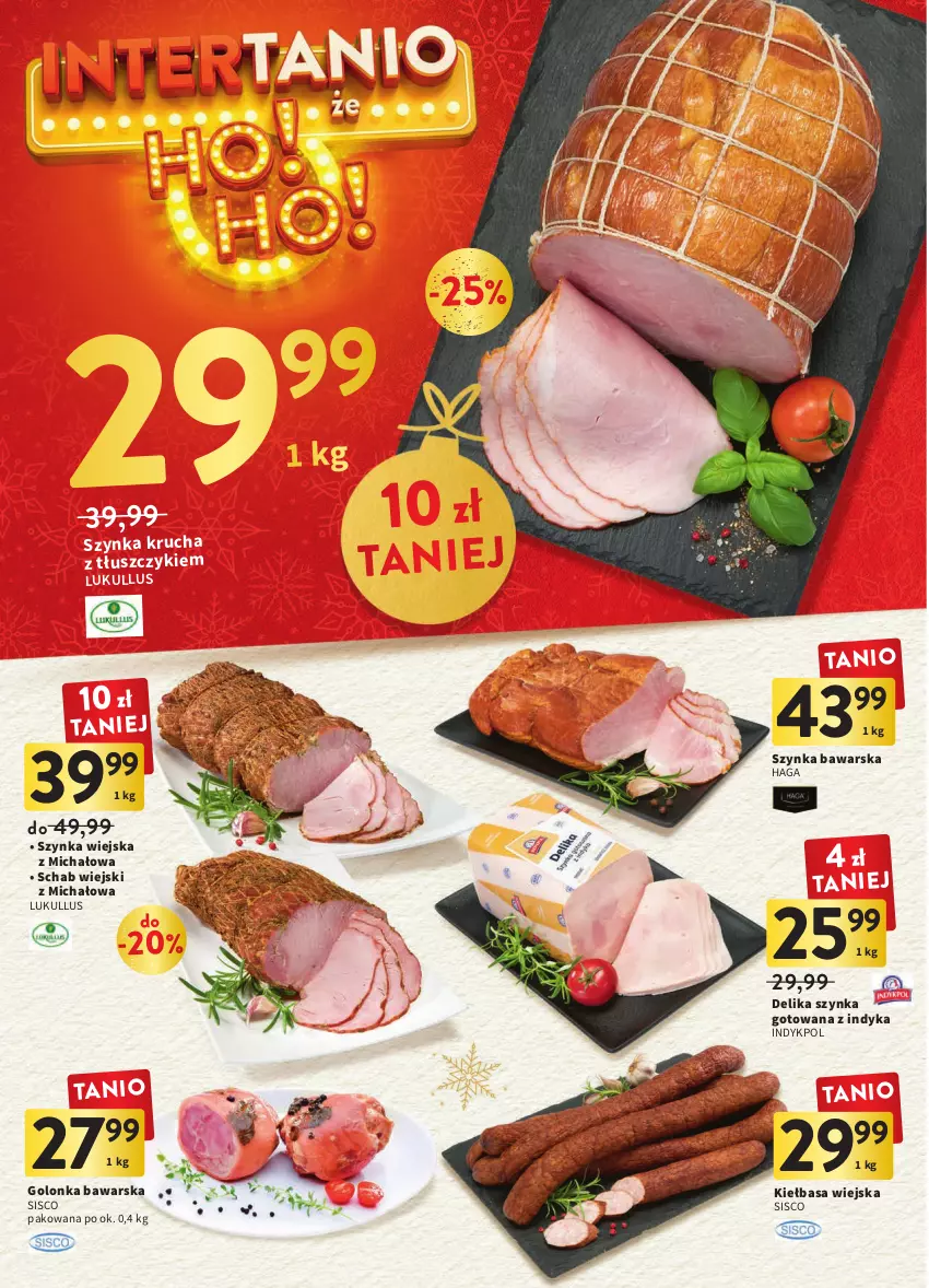 Gazetka promocyjna Intermarche - Gazetka Intermarche - ważna 08.12 do 14.12.2022 - strona 26 - produkty: Kiełbasa, Kiełbasa wiejska, Szynka