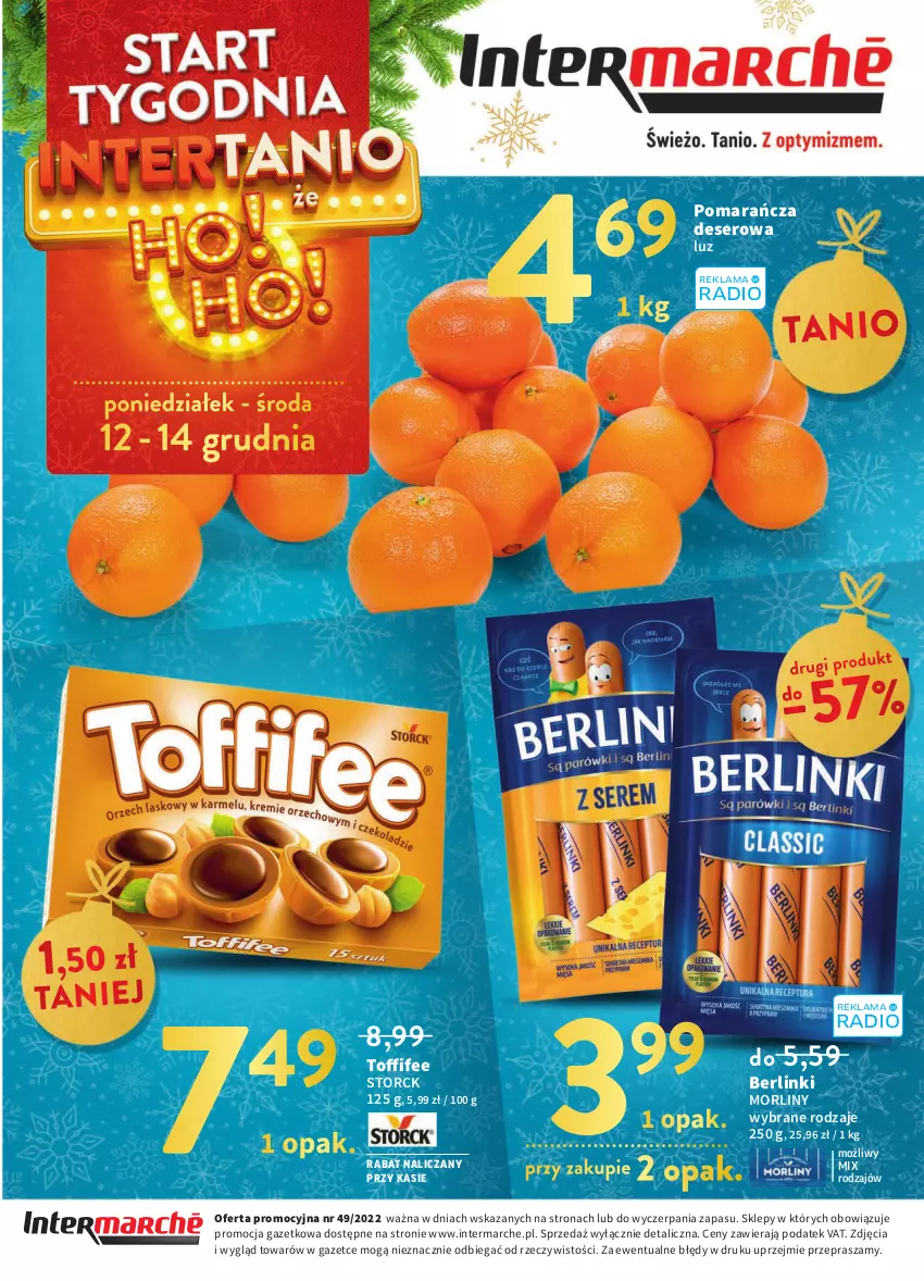 Gazetka promocyjna Intermarche - Gazetka Intermarche - ważna 08.12 do 14.12.2022 - strona 40 - produkty: Berlinki, Deser, Morliny, Ser, Toffifee