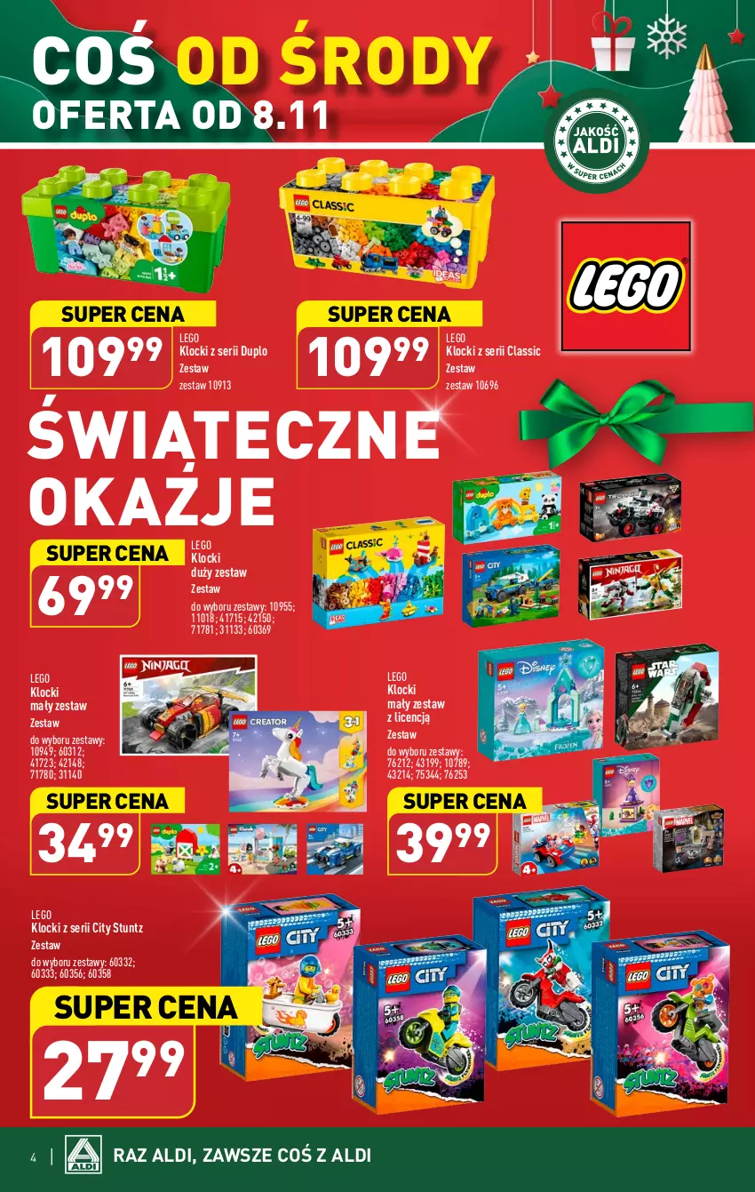 Gazetka promocyjna Aldi - Artykuły przemysłowe i tekstylia - ważna 08.11 do 10.11.2023 - strona 4 - produkty: Klocki, LEGO, Ser