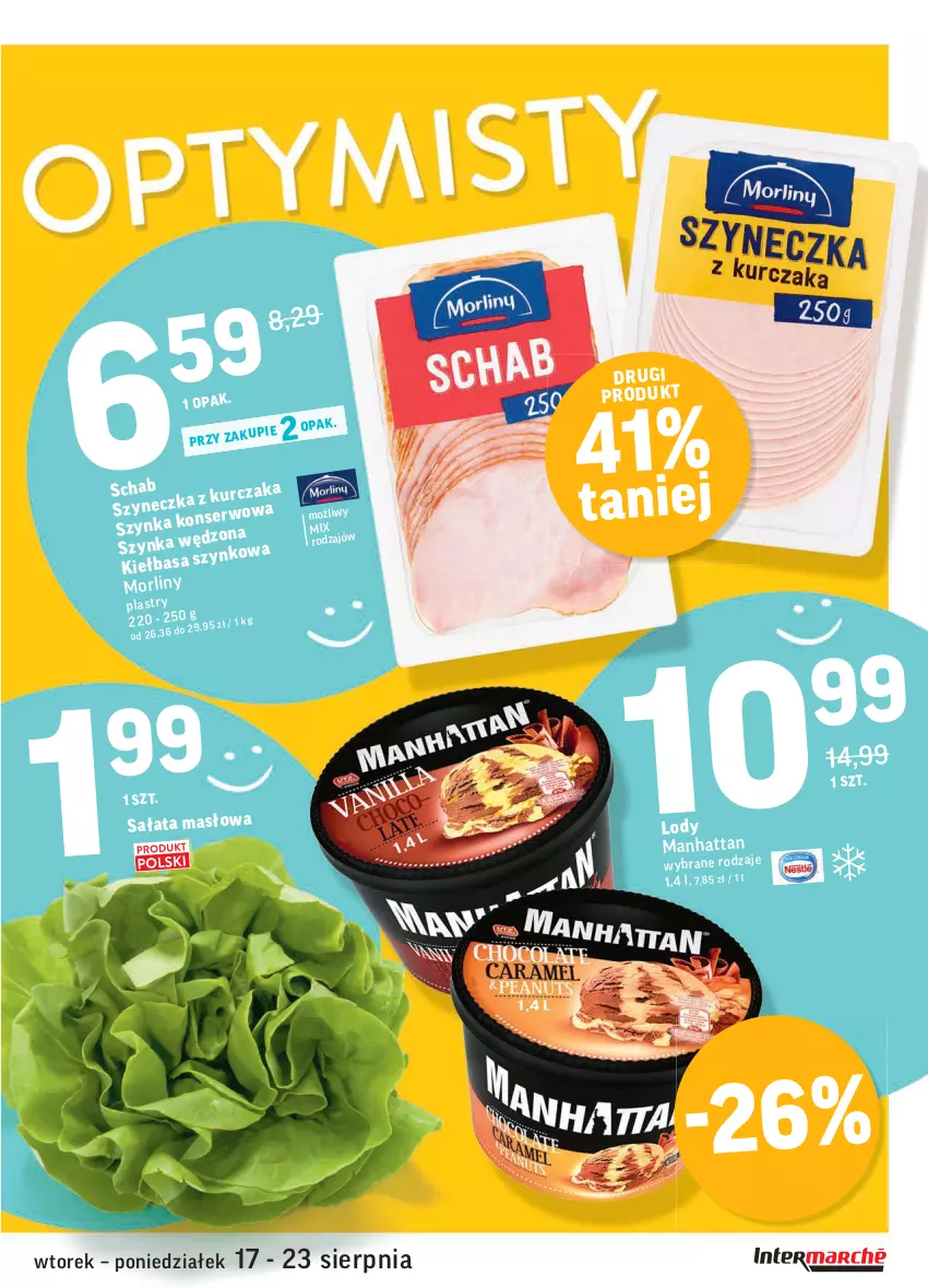 Gazetka promocyjna Intermarche - Gazetka promocyjna - ważna 17.08 do 23.08.2021 - strona 3 - produkty: Lody, Morliny, Sałat