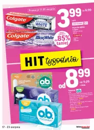 Gazetka promocyjna Intermarche - Gazetka promocyjna - Gazetka - ważna od 23.08 do 23.08.2021 - strona 33 - produkty: Tampony, Colgate, O.B., LG