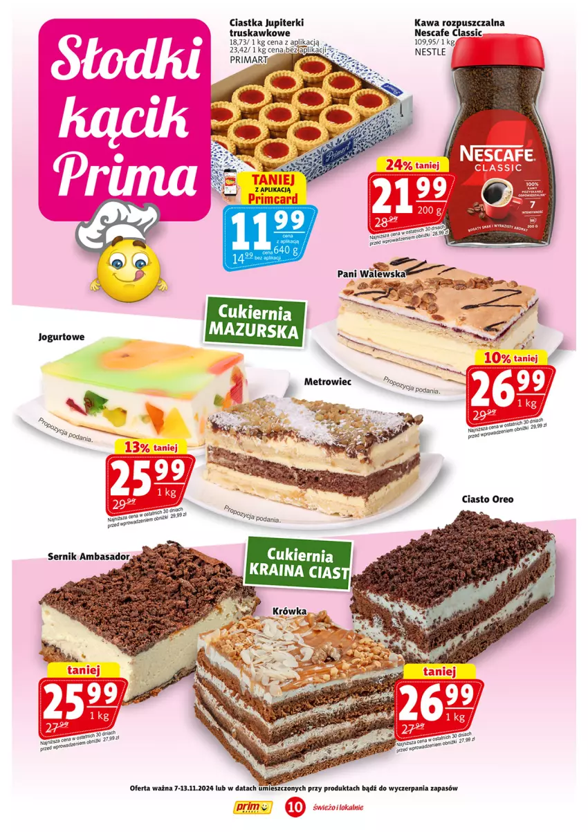 Gazetka promocyjna Prim Market - ważna 07.11 do 13.11.2024 - strona 10 - produkty: Ciastka, Cukier, Jogurt, Kawa, Kawa rozpuszczalna