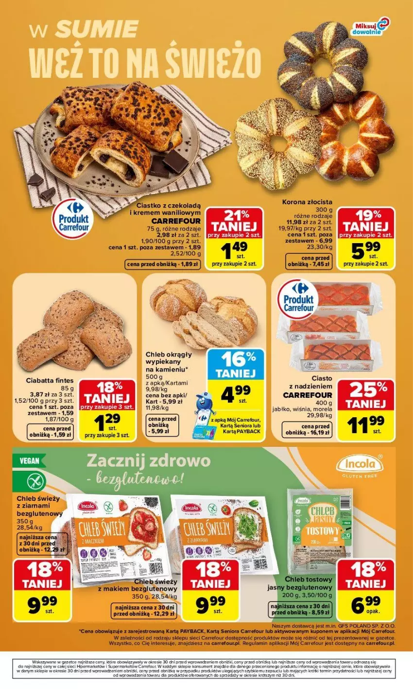 Gazetka promocyjna Carrefour - Gazetka Carrefour, Market w SUMIE weź to na świeżo - ważna 22.06 do 28.06.2026 - strona 6 - produkty: Chleb, Ciabatta, Fa, Morela