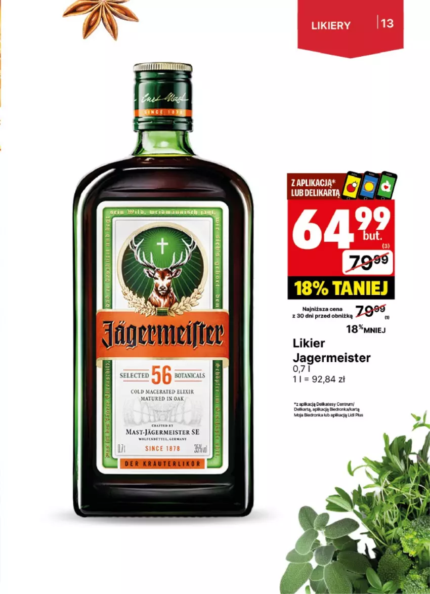 Gazetka promocyjna Delikatesy Centrum - DeliBarek DC37-DC38 - ważna 09.09 do 22.09.2024 - strona 13 - produkty: Acer, Jagermeister, Likier, Sito