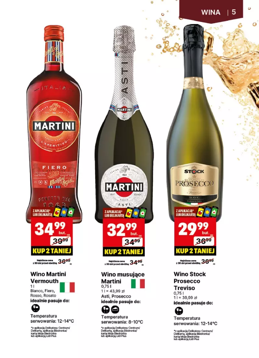 Gazetka promocyjna Delikatesy Centrum - DeliBarek DC37-DC38 - ważna 09.09 do 22.09.2024 - strona 5 - produkty: Martini, Mus, Prosecco, Rum, Ser, Stock, Vermouth, Wino, Wino musujące