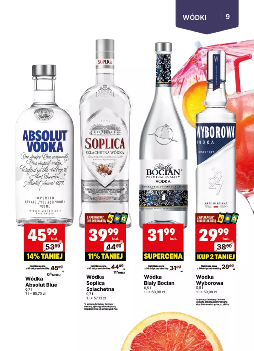 Gazetka promocyjna Delikatesy Centrum - DeliBarek DC37-DC38 - ważna 09.09 do 22.09.2024 - strona 9 - produkty: Absolut, Biały Bocian, LG, Orka, Por, Rum, Soplica, Wódka, Wyborowa