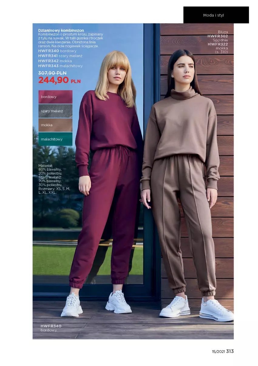 Gazetka promocyjna Faberlic - Gazetka - ważna 11.10 do 31.10.2021 - strona 313 - produkty: Bluza, Kombinezon, Moda