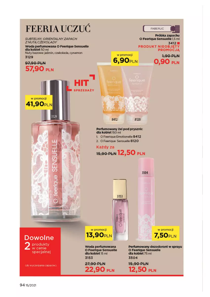 Gazetka promocyjna Faberlic - Gazetka - ważna 11.10 do 31.10.2021 - strona 94 - produkty: Czekolada, Dezodorant, Fa, Nuty, Perfum, Woda, Woda perfumowana