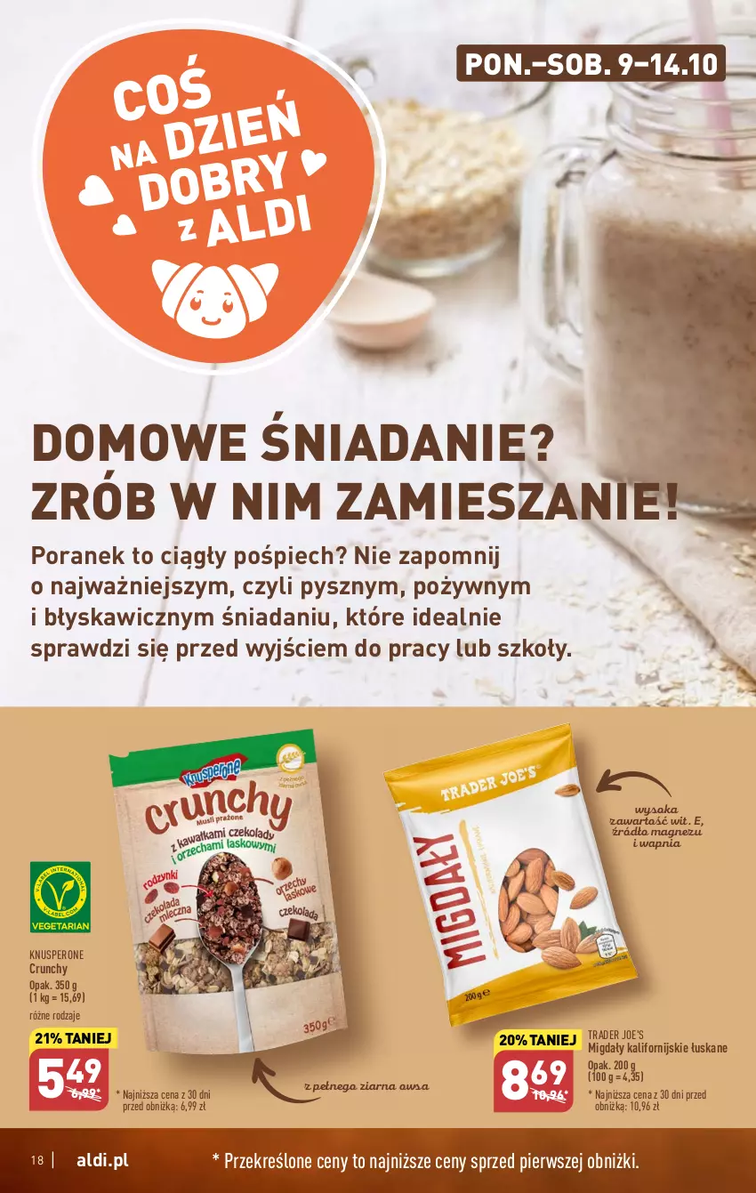 Gazetka promocyjna Aldi - Pełna oferta - ważna 09.10 do 14.10.2023 - strona 18 - produkty: Magnez, Migdały, Piec, Por, Sok