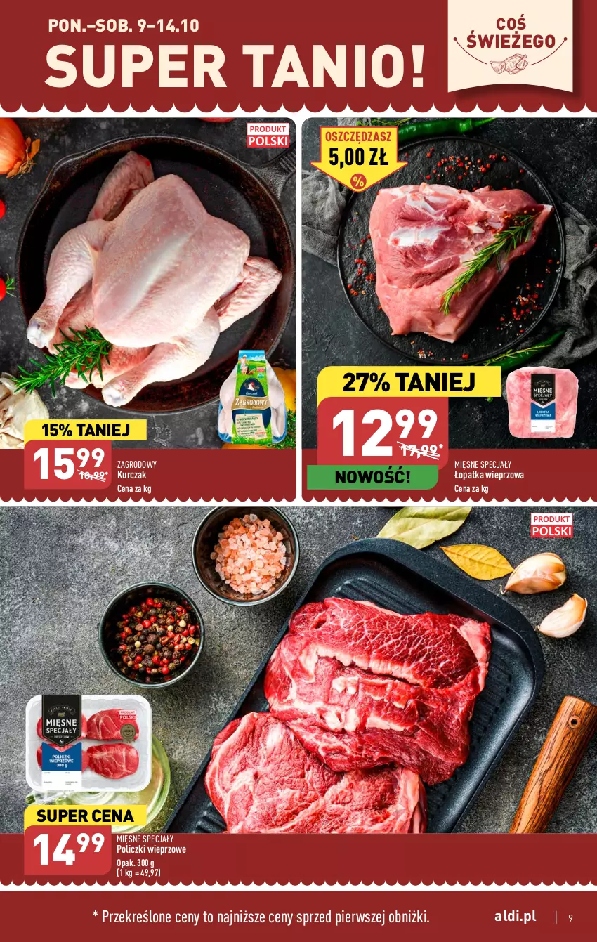 Gazetka promocyjna Aldi - Pełna oferta - ważna 09.10 do 14.10.2023 - strona 9 - produkty: Kurczak, Mięsne specjały