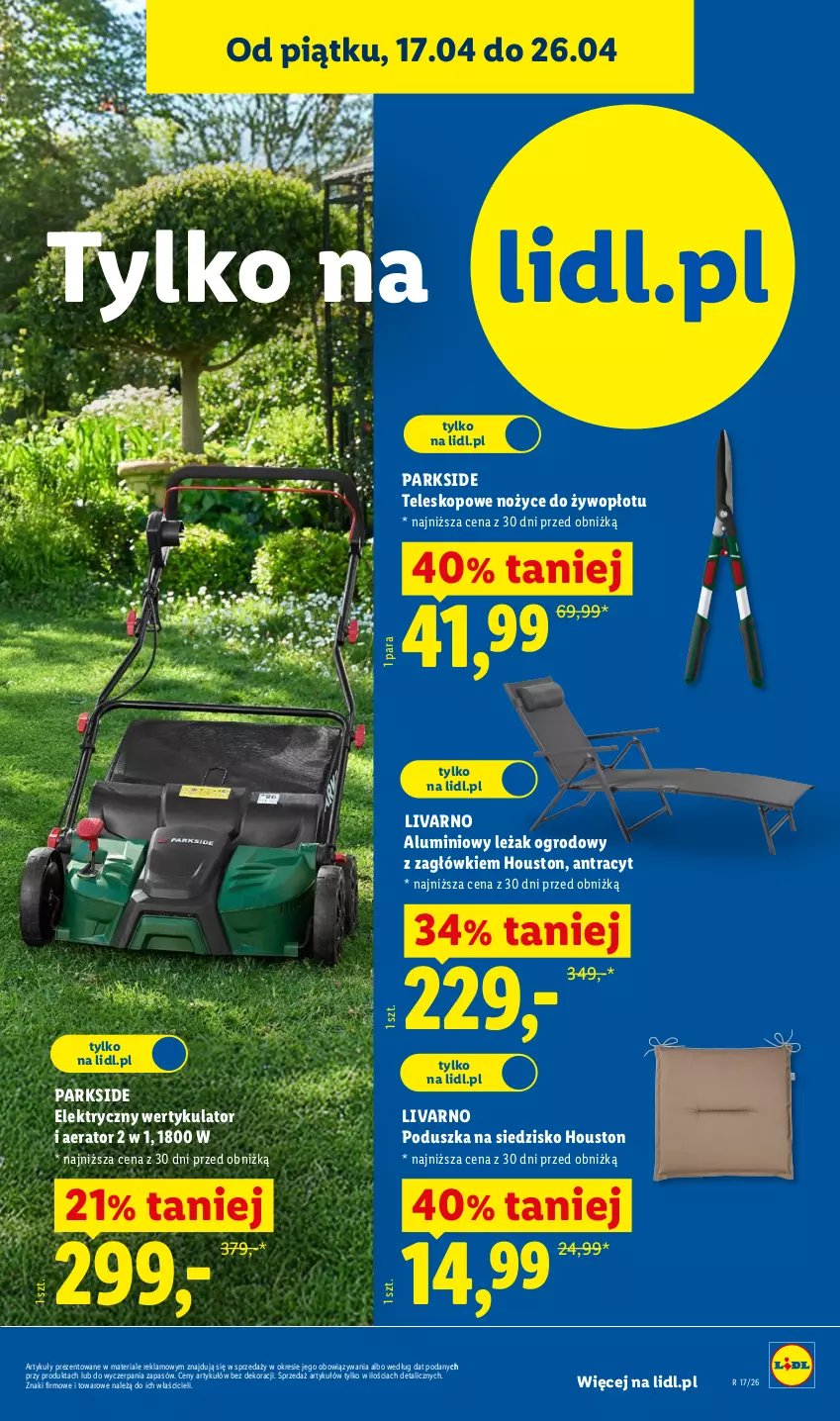Gazetka promocyjna Lidl - Katalog ważny od 20.04 - ważna 20.04 do 26.04.2026 - strona 29 - produkty: Ivar, Noż, Nożyce, Parkside, Poduszka, Siedzisko, Teleskop