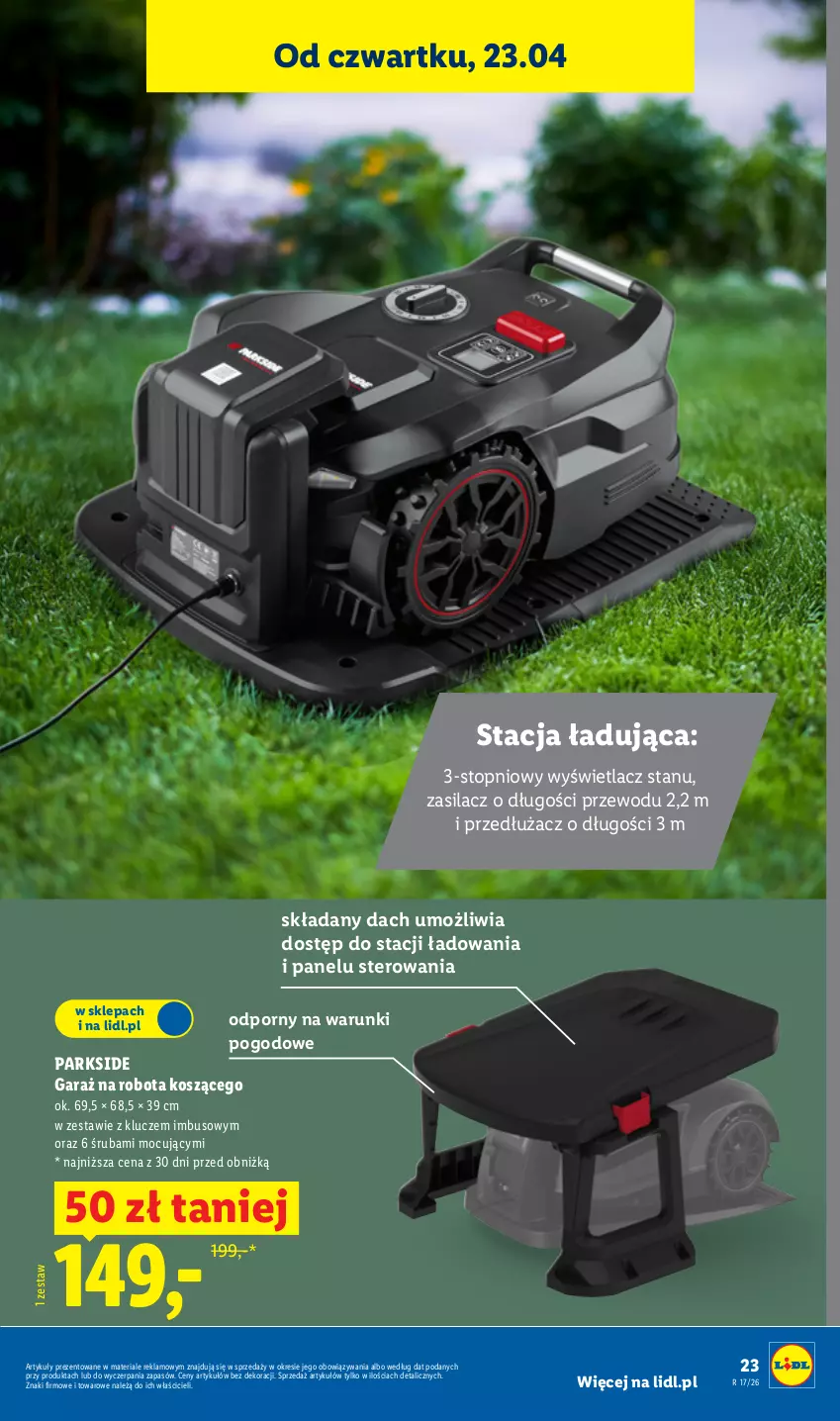 Gazetka promocyjna Lidl - Katalog ważny od 20.04 - ważna 20.04 do 26.04.2026 - strona 35 - produkty: Garaż, Kosz, Parkside, Por, Robot, Top