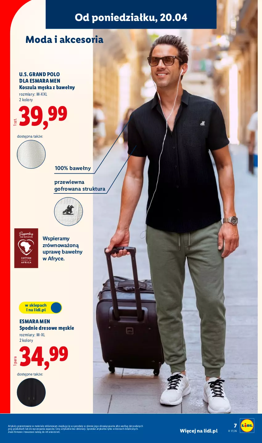 Gazetka promocyjna Lidl - Katalog ważny od 20.04 - ważna 20.04 do 26.04.2026 - strona 5 - produkty: Dres, Gra, Kosz, Koszula, Moda, Spodnie, Spodnie dresowe