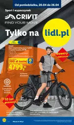 Gazetka promocyjna Lidl - Katalog ważny od 20.04 - Gazetka - ważna od 26.04 do 26.04.2026 - strona 24 - produkty: Top, Sok, Ser, Rum, Por, Pasek, Rower, Sport, Bateria, Waga, Mobil, Akumulator