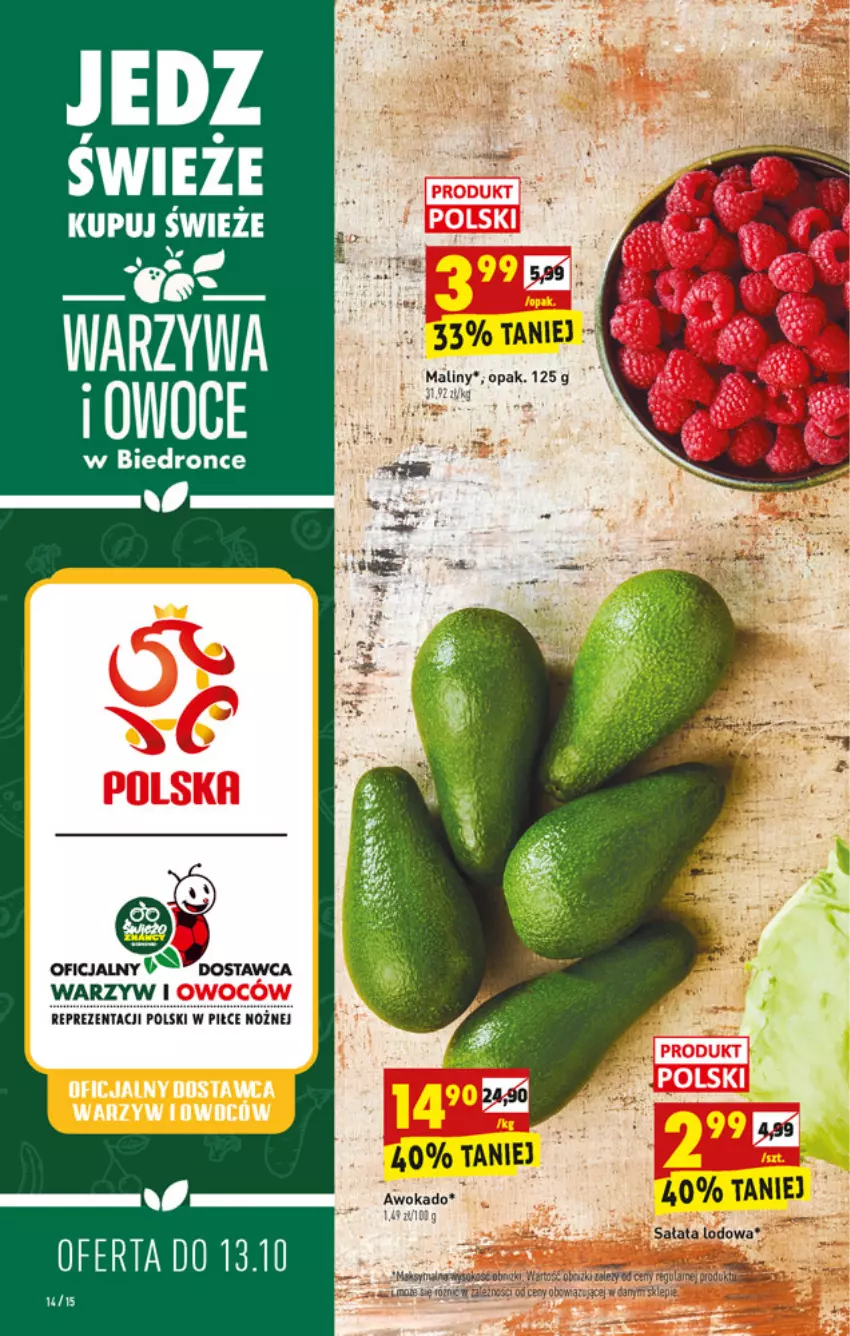 Gazetka promocyjna Biedronka - W tym tygodniu - ważna 11.10 do 16.10.2021 - strona 14 - produkty: Noż, Sałat, Sałata lodowa, Warzywa