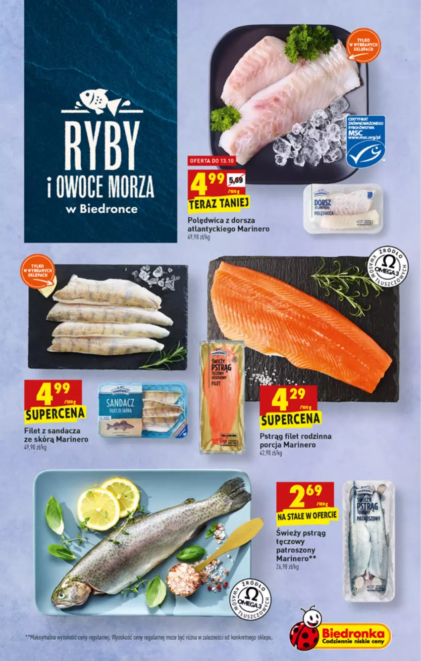 Gazetka promocyjna Biedronka - W tym tygodniu - ważna 11.10 do 16.10.2021 - strona 21 - produkty: Dorsz, Filet z sandacza, Kret, Por, Pstrąg, Sandacz, Sok, Tera