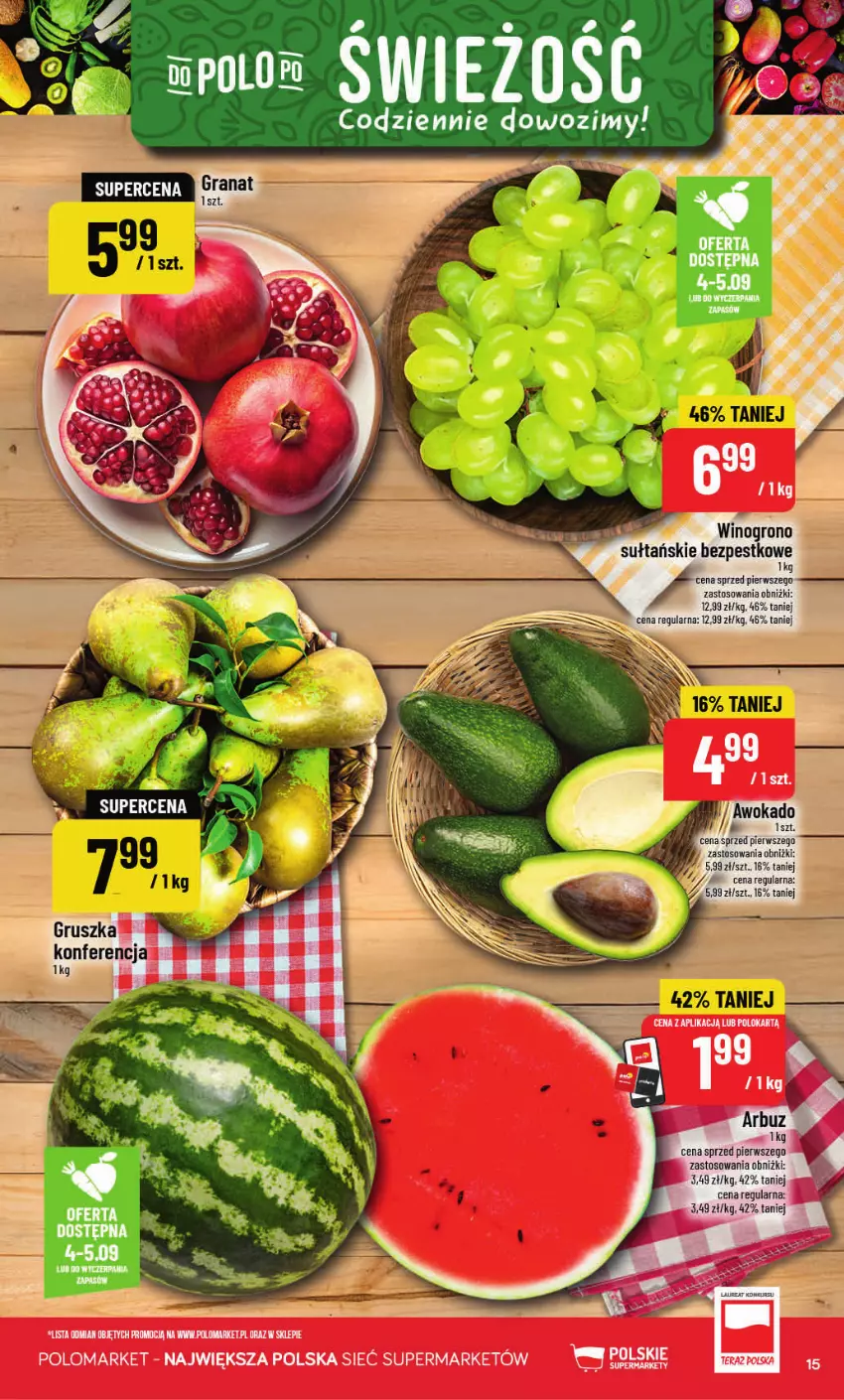 Gazetka promocyjna PoloMarket - Gazetka POLOmarket - ważna 02.09 do 08.09.2026 - strona 15 - produkty: Arbuz, Wino, Winogrona
