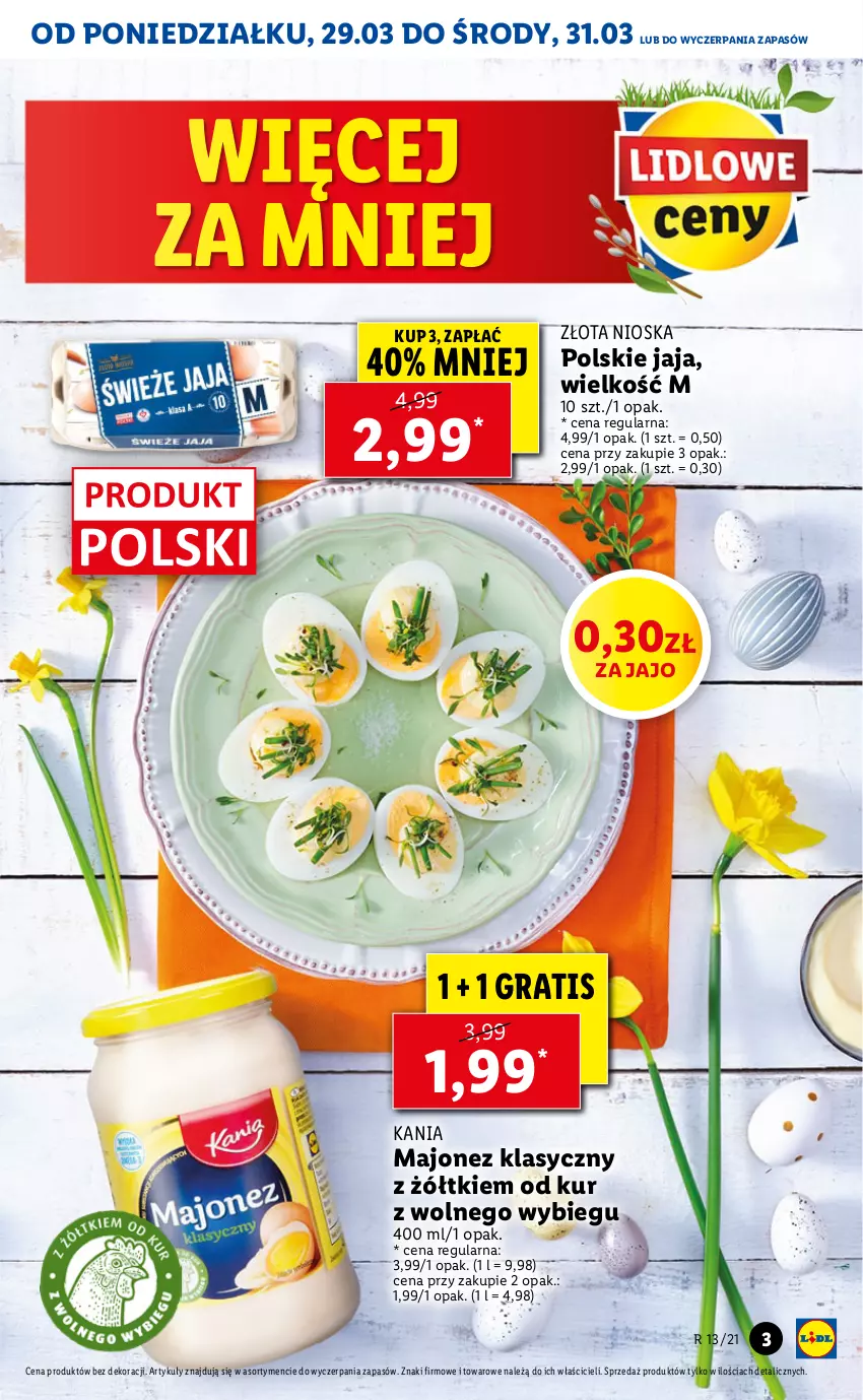 Gazetka promocyjna Lidl - GAZETKA - ważna 29.03 do 31.03.2021 - strona 3 - produkty: Gra, Jaja, Majonez