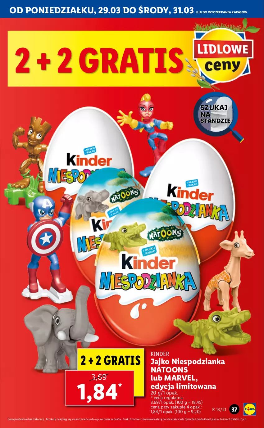 Gazetka promocyjna Lidl - GAZETKA - ważna 29.03 do 31.03.2021 - strona 37 - produkty: Gra, Kinder