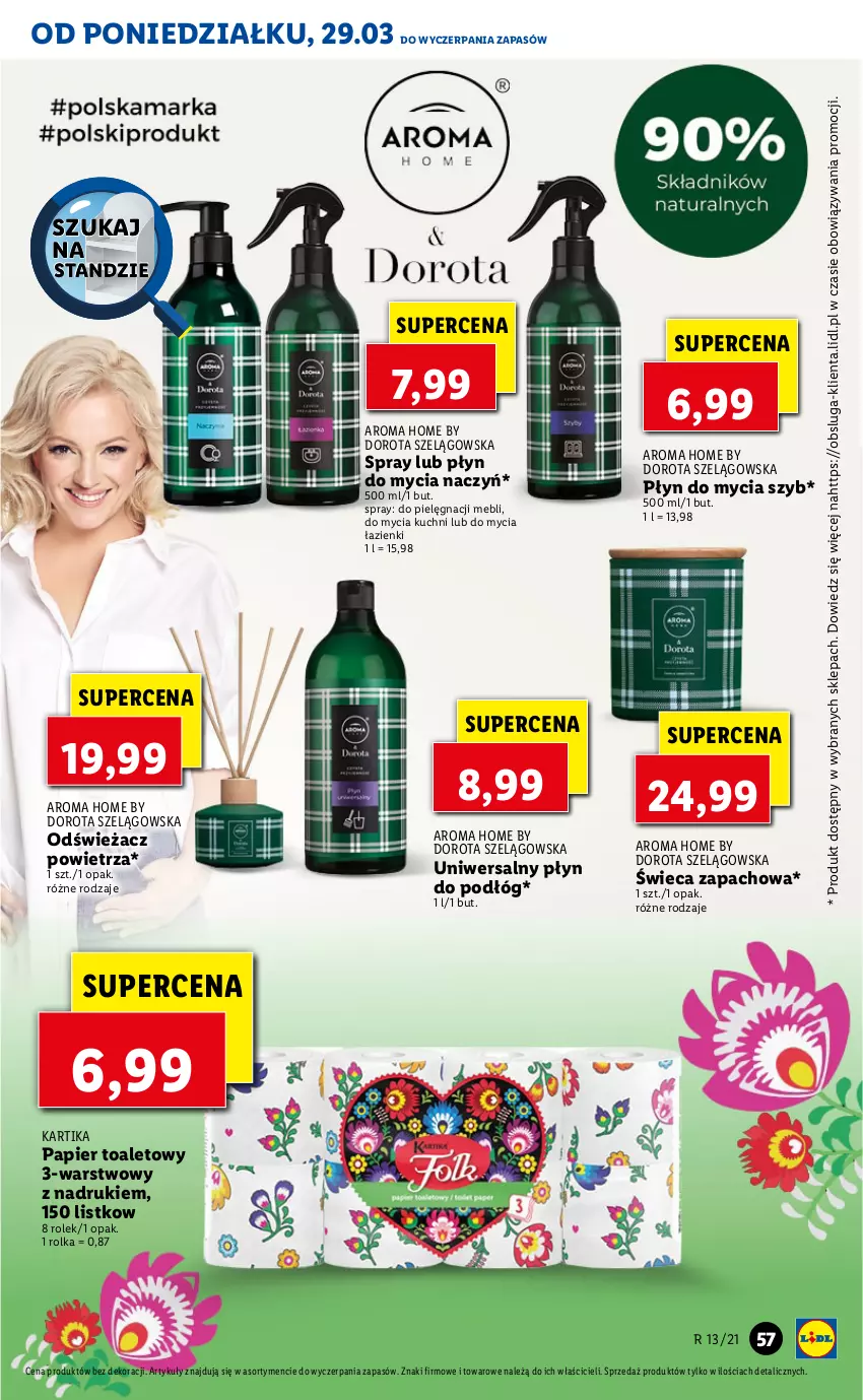 Gazetka promocyjna Lidl - GAZETKA - ważna 29.03 do 31.03.2021 - strona 57 - produkty: Do mycia naczyń, Odświeżacz powietrza, Papier, Papier toaletowy, Płyn do mycia, Płyn do mycia naczyń