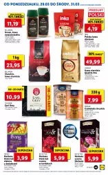 Gazetka promocyjna Lidl - GAZETKA - Gazetka - ważna od 31.03 do 31.03.2021 - strona 43 - produkty: Torebka, Earl Grey, Kawa rozpuszczalna, Por, Gra, Inka, Kawa zbożowa, Kawa ziarnista, Bell, Kawa, Herbata czarna, Czekolada, Teekanne, Lavazza, Bella, Irving, Herbata