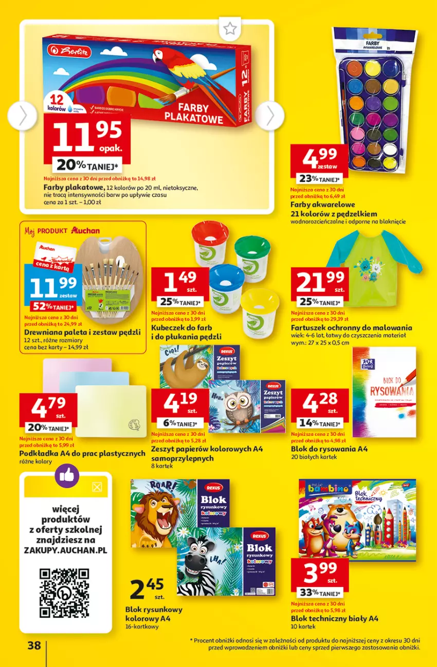 Gazetka promocyjna Auchan - Gazetka TANIE zakupy Hipermarket Auchan - ważna 24.08 do 30.08.2023 - strona 38 - produkty: Cień, Fa, Gra, Mop, Mus, Paleta, Papier, Podkład, Podkładka, Por, Tusz