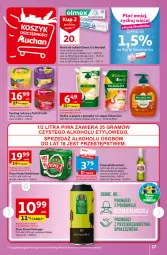 Gazetka promocyjna Auchan - Gazetka TANIE zakupy Hipermarket Auchan - Gazetka - ważna od 30.08 do 30.08.2023 - strona 17 - produkty: Piwo, Mydło w płynie, Palmolive, Pasta do zębów, Perła, Peeling, Mydło, Elmex, LG
