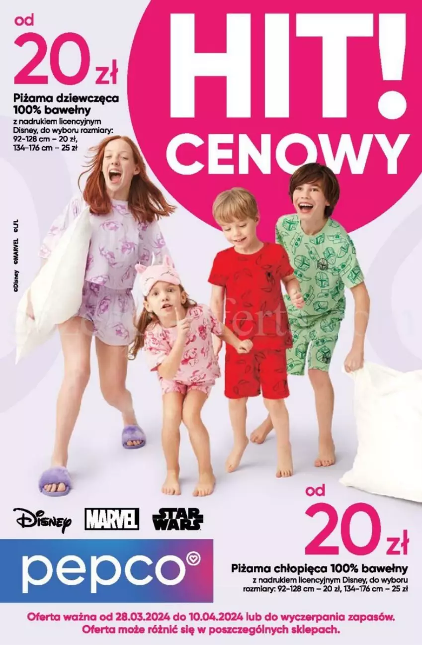 Gazetka promocyjna Pepco - ważna 28.03 do 10.04.2024 - strona 1 - produkty: Disney, Piżama
